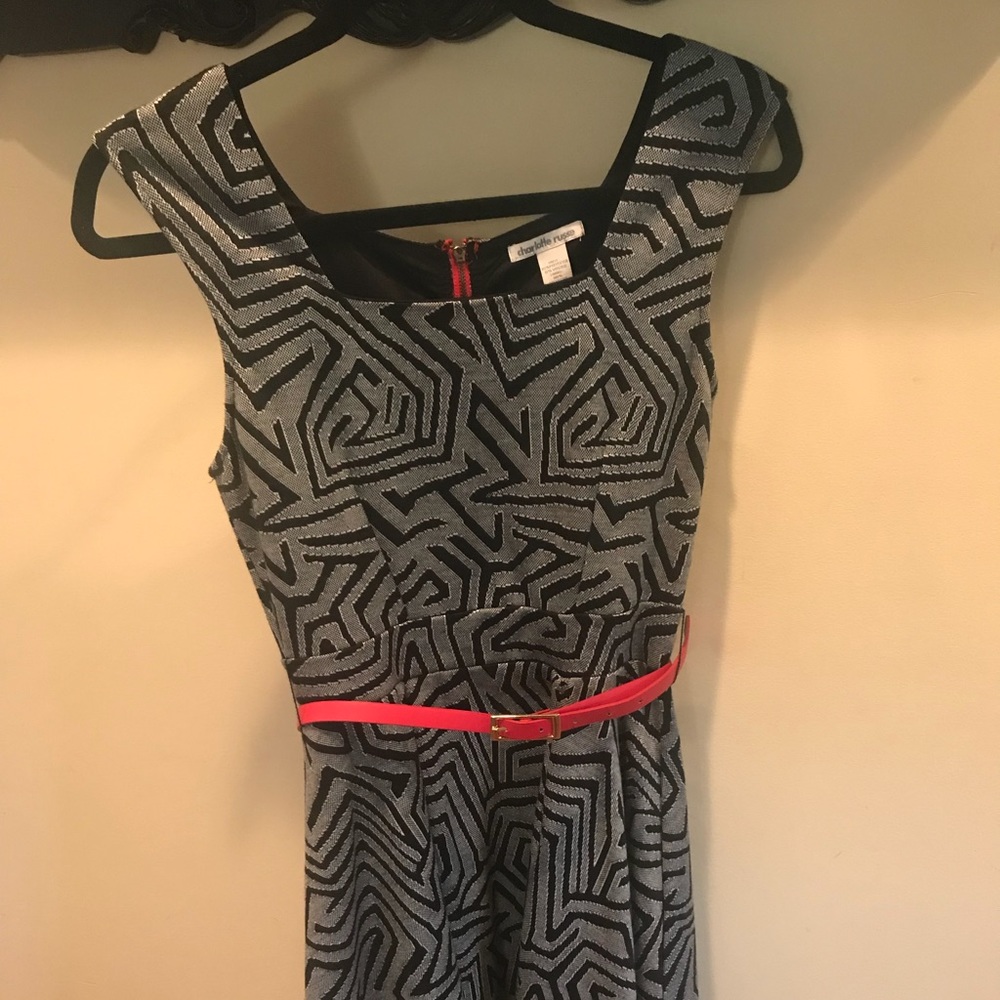Silver and black dress